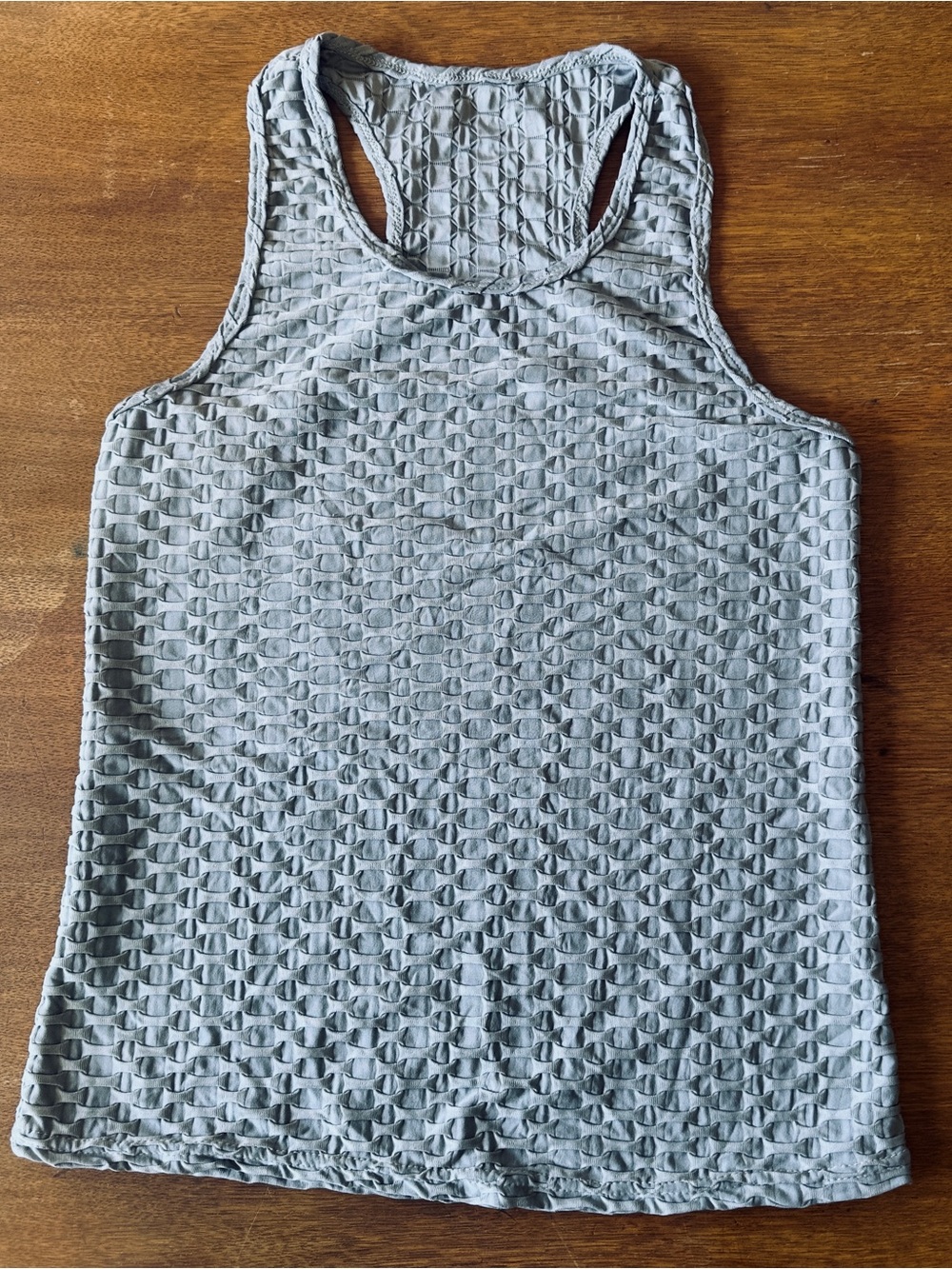 Women’s Waffle Texture Racerback Tank Top small - Light Grayish Purple